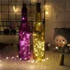 Bar LED bouteille de vin liège guirlandes lumineuses vacances décoration guirlande fée lumière cordes noël fil de cuivre lumières 1082