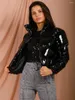 여성 다운 여성 퍼퍼 재킷 자른 파카 버블 코트 겨울 패션 의류 블랙 레드 퍼플 핑크 그린 블루 실버 레인보우 XXL