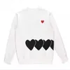 Mens Hoodies Play Sweatshirts Quality Commes Jumpers Des Mens Clothing Garcons Letter Embroidery Long Sleeve Pullover Man Women Red Heart Casual Sportswear 03 21