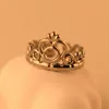 Titanium Steel Crown Open Ring Silver Gold Women Crown Finger Rings for Gift Party Fashion Jewelry