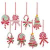 Kerstdecoraties 8 stuks snoep ornamenten Lollipop ornament Xmas decor riet hangende nepstokken ambachten voor 220922