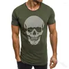 Heren t shirts lugentolo schedel shirt heren ronde nek korte mouw slanke t-shirt zomer mode plus size tees voor mannen