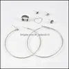 Dangle Chandelier 7 PCS/SET 빈티지 Sier Turquoise Stud Earrings Circle Set Big Hoop Dangle Earring Round Fashion Jewelry DHBCN