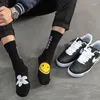 Meias masculinas Homens homens Daisy Coréia engraçada Long preto legal Harajuku Hip Hop Cotton Skateboard Trend