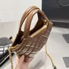 Kleine Einkaufstasche Tote Handtasche Kette Crossbdoy Handtaschen Geldbörse Karierte Taschen Modische Reißverschlusstasche Abnehmbarer Schultergurt Lederbrieftasche