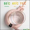 Mats Pads Smart Touch Heating Coasters Adjustment 3 Gear Constant Temperature Cup Warmer Mat Pad Fast Heater Us Plug Drop Delivery 2 Dhngy