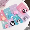 Cartoon Phone holders Grip Cute Animal Finger Stand Universal Foldable Bracket mount for cell phones