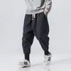 Calça masculina mrgb estilo chinês masculino harém de algodão harém streetwear homem casual joggers harajuku cintura elástica masculina de tamanho grande 220922