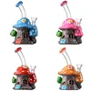 Uniqe Halloween Style Hookahs Mushroom Glass Bongs 3D Glass Hand Made 14mm Female Joint Oil Dab Rigs Douchekop Perc 4MM Dikke waterpijpen met kom 15 stijlen op voorraad