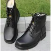 Botas moda masculina neve de inverno sapatos militares naturais lã de combate quente estilo vintage motocicleta à prova d'água casual