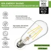 Dimmbare Vintage -LED -Edison -Glühbirnen 60 Watt Äquivalent E26 Glühlampen Ersatz 800 lm hohe Helligkeit 2700K ST58 Antike Filamentlichter Lampen ETL Listet Listed