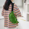 Evening Bags Fashion Plush Women's Messenger Bag Cute Edamame Shaped Shoulder Fresh Sweet Solid Color Zipper Handbags For Women 2022