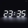 Wall Clocks Nordic LED Digital Alarm Clock Hanging Snooze Watch Table Silent Electronic Art Clockwork