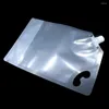 Storage Bags 18 26cm 1000ml 20Pcs/ Lot Jelly Liquid Clear Plastic Doypack Bag Juice Drinking Stand Up Transparent PE Spout Pack Pouch