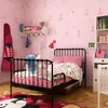 Wallpapers Aangepaste kinderkamer meisje's muur doek prinses roze dansende slaapkamer naadloze bedekstof