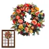 Decorative Flowers Fall Wreaths For Front Door Hanging Artificial Peony Pumpkin Halloween Wall Decor Party