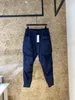 Pantalon cargo pour hommes été Y3 lettre imprimée bleu marine sport pantalon de survêtement décontracté