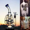 Recycler Perc Glass Bongs Hookahs Bubbler Oil Dab Rigs Smoking Water Pipes Spiral Coil Arm Tree Percolator Shisha Accessory with 14mm Joint