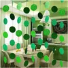 Party Decoration Glitter Green Paper Garland Circle Dot Banner Hanging Streamer Backdrop Decorations For Theme St Nerdsropebags500Mg Amkwk