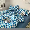 Bedding sets Luxury Set Plaid Duvet Cover Euro Bed Linen Fitted Sheet Pillowcase Twin Size Bedroom High Quality Home Textile 220922