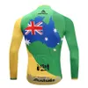 2024 Pro Mens Australia Winter Cycling Jersey Set Long Sleeve Mountain Bike Cycling Clothing Breattable Mtb Bicycle Clothes Wear Suit B35