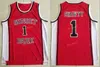 SJ Herren Sunset Park Basketball-Trikots Nr. 1 Fredro Starr Shorty Red High School Movie genähtes Jersey Sunset Park Shawty Shirts S-XXL