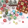 Juldekorationer 44 st/box ornament boll krossade Xmas hängande träd hängen för hemfest dekor 2022 nyår gåva noel navidad y2209