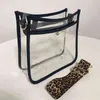 أكياس مسائية 25 9 23 سم شفافة PVC Crossbody Bag Bag Clear Stadium المعتمد مع حزام الفهد مع حقيبة سحاب سحاب T220922