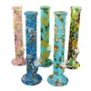 Smoking accessories 14'' glow in the dark and printed siliocne water pipe unique bongs hookahs