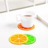 Bord Mats Kawaii Cup Fruit Form Cartoon Mönster Silikon Material Non-Slip Bowl Mat Heat Isolation Drink Rack Placemat