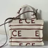 Cabas Einkaufstasche Bedruckter Stoff Shopping Handtasche Damen Umhängetasche Umhängetasche Innentasche Lederband Mode Buchstaben Große Kapazitätstasche Weiß 29cm