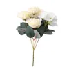 Decorative Flowers 1 Pcs Artificial Chinese Rose Bouquet Fake Flower Party Wedding Decoration Livingroom Office Home Accessories