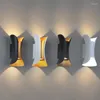 Duvar lambası Modern LED su geçirmez dış ışık ip65 alüminyum sconce bahçe villa sundurma aydınlatma 110v 220v merdiven armatür