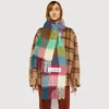 Bufandas bufandas de invierno para mujer chales abrigos cálidos dama pashmina manta pura bufanda de cachemira cuello diadema hijabs robó A60 220922