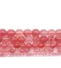 Cuentas de sandía natural Piedra roja 4 6 8 10 12 mm Cristal redondo suelto para accesorios de pulsera de joyas que hacen bricolaje