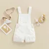 Rompers Baby Girls Jumpsuit Plain Ruffle Backless Short Jarretl Pants Elastic Waistband Short Pants Jumpsuit Toy Suits J220922