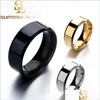 Cluster ringen 6 mm 8 mm gouden sier zwarte wolfraam roestvrijstalen ringen voor vrouwen mannen eenvoudige glanzende verloving mode sieraden cadeau druppel dhrmi