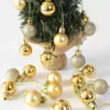 Décorations de Noël 4cm6cm24pcs boules décorations d'ornement pour la maison arbre suspendu boule de boule nouvel an Navidad fête décor fournitures Y2209