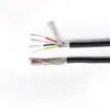 Lighting Accessories Black UL2547 Multi-Core Shielded Wire 2/3/4/5Cores 22 24 26 28AWG Tinned Copper Audio Cable 300V PVC Signal