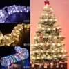 Christmas Decorations Copper Wire Led Lights Bow Ribbon Wedding Graduation Ceremony Scene Arrangement Decorative Camping Atmosphere