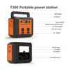 Générateur solaire 110V 220V T300 296Wh 3.7V Capacité de la batterie Lithium Banque extérieure 300W 450W Centrale électrique portable CPA5562