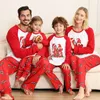Noel Eşleştirme Ev Giyim Seti Xmas Gnomes Desen Baskılı Loungewear Pleaswear Anne/Baba/Çocuklar/Bebek RRE14430