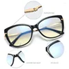 Lunettes de soleil Frames Lunes carrées pour femmes anti-bleu Fashion Overastic Optical Transparent Eyeglass Female Prescription