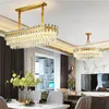 LED Modern Crystal Chandeliers Lights Fixture American Round Oval Chandelier European Luxury Hanging Lamps Living Dining Room Bedroom Foyer Droplight