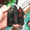 Decorative Figurines Natural Polished African Bloodstone Point Towers Crystal Stones For Minerals And Gemstones Healing Wand Decoration