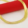 Collane con ciondolo Collana a catena piatta a spina di pesce da 10 mm Gioielli da uomo in oro giallo 18 carati Solido Girocollo da uomo alla moda Clavicola 62848