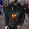 Erkek Hoodies 2022 Cadılar Bayramı Kostümü Erkekler Hoodie Çocuk Kazak Sweatshirt 3D Baskı Kabak Fener Küçük Şeytan