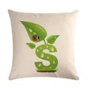 Pillow Home Decor Green Letter Printed Case Throw Pillows Cover For Living Room Decoration TX06