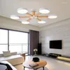 Lustres de madeira lustres de madeira com abajur de metal montado para sala de estar lâmpada branca teto de brilho quarto pendurado luz