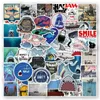 50Pcs JAWS Shark sticker Poster Classic Horror Movie For Car Refrigerator Notebook Guitar DIY Graffiti Stickers